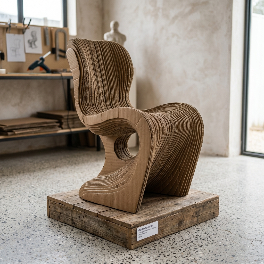 Cardboard chair craft project