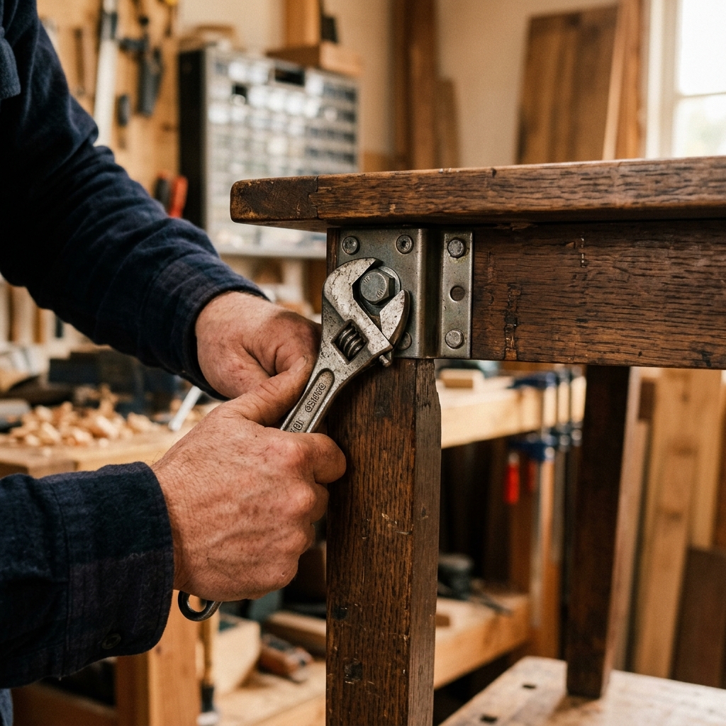 Repairing loose wobbly table legs