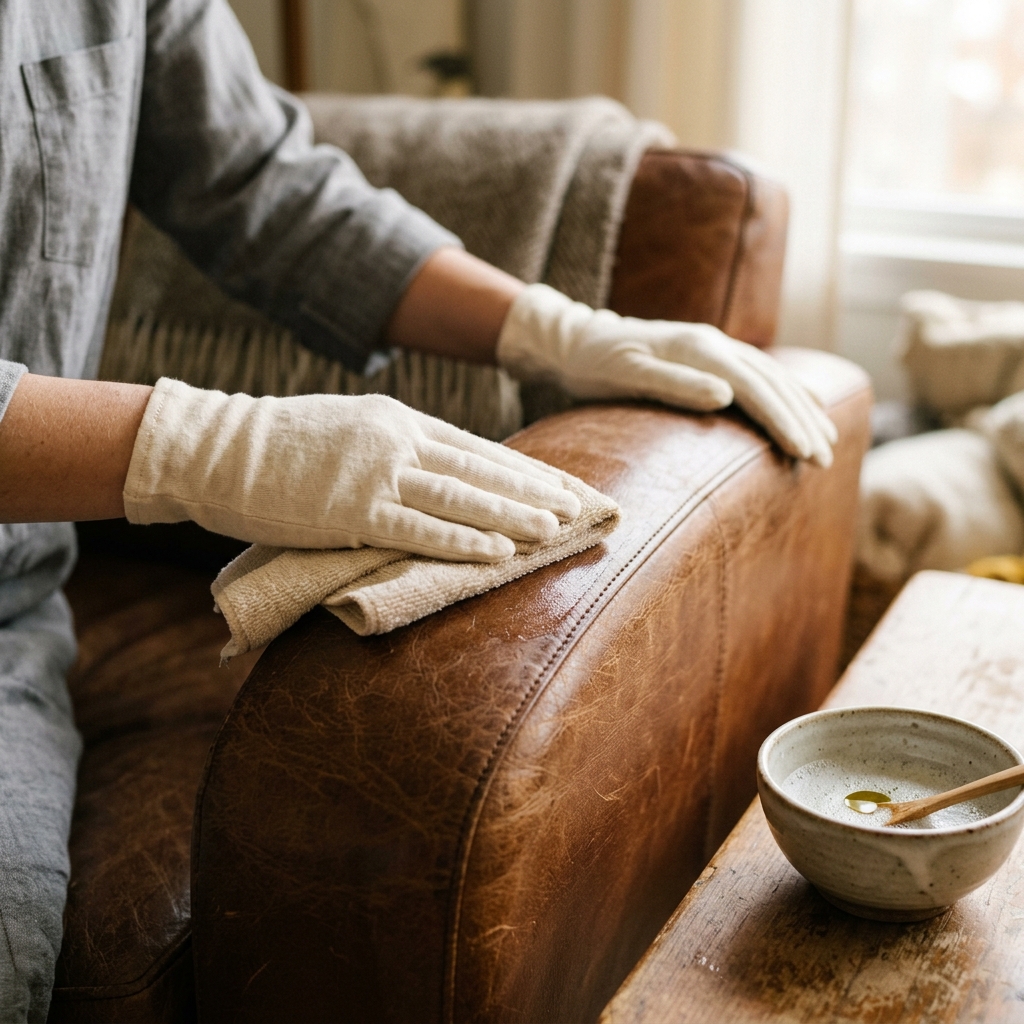 Cleaning leather chair
