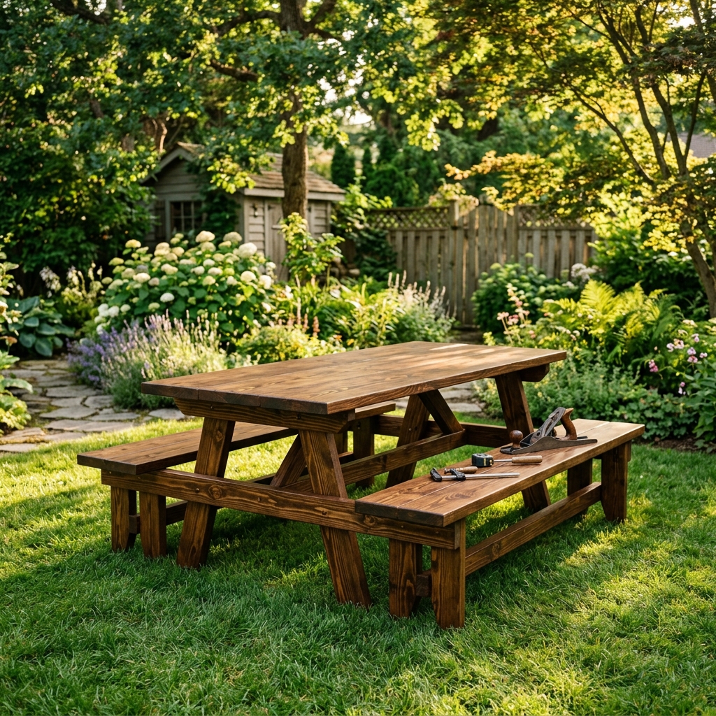 Craftsman workshop with hand tools